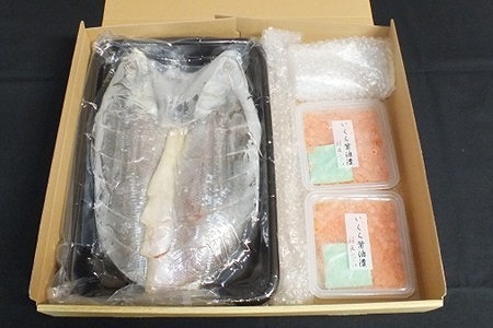 紅鮭姿切り1.2kg×1P・いくら醤油漬け80g×2P B-42107