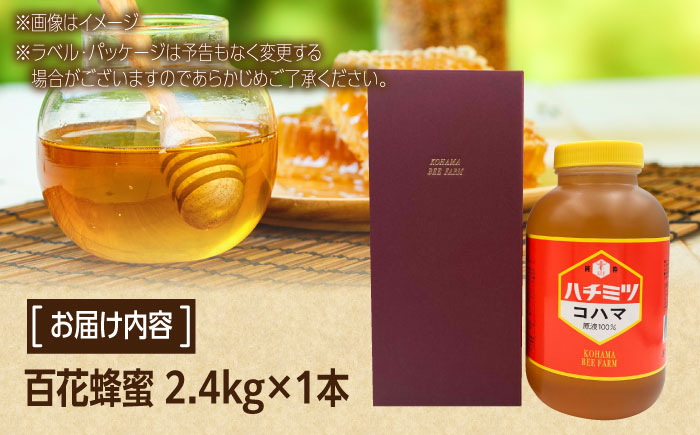コハマのハチミツ 百花蜂蜜 2.4kg×1本 蜂蜜 はちみつ ハチミツ 国産 ギフト 沖縄市 / 農業生産法人株式会社小浜養蜂場 [BCAQ006]