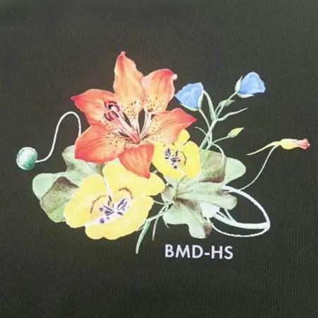 JTTA公認　卓球ユニフォーム【男女兼用(ドライ):Mサイズ】フラワー　オリーブ_装飾品・工芸品  洋服 _【1518844】