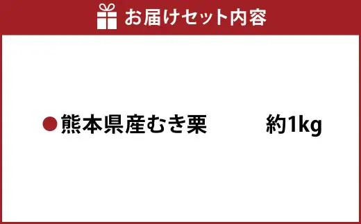 熊本県産 むき栗 約1kg クリ くり 栗 フルーツ くだもの 果物 国産【2027年3月下旬まで発送予定】