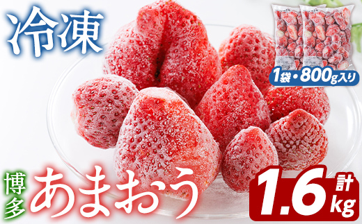 冷凍 あまおう (計1.6kg・800g×2袋) いちご イチゴ 苺 ストロベリー 果物 フルーツ おやつ デザート 冷凍 アマオウ 旬 小分け アイス シャーベット ジャム スムージー 冷凍フルーツ