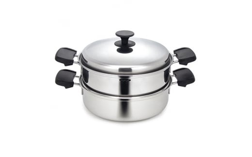 ナジ・ラ・ロッカ 三層鋼二段蒸し器24cm FCSF020034