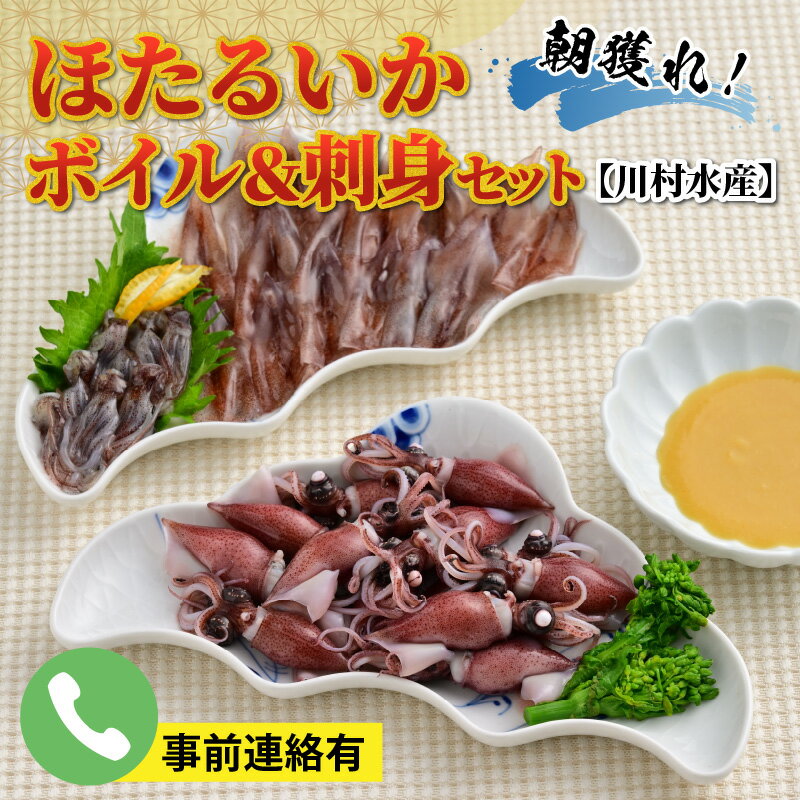 【ふるさと納税】ほたるいか ボイル＆刺身セット【川村水産】【ほたるいか漁解禁】25年3月中旬以降順次発送 鶴瓶の家族に乾杯で放送5.13【能登半島地震復興支援】 / 冷蔵 ボイルホタルイカ ホタルイカ 海鮮 富山 滑川市 名産 観光 旬 期間限定 送料無料 国産