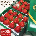 【ふるさと納税】博多 あまおう いちご エクセレント 合計約900g 約450g×2パック イチゴ 苺 果物 くだものフルーツ 送料無料【2025年1月下旬～2月下旬に順次発送予定】