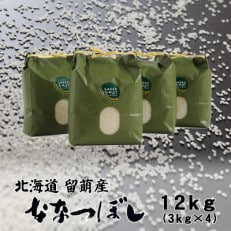 【令和5年産】北海道留萌産ななつぼし　12kg(3kg×4袋)