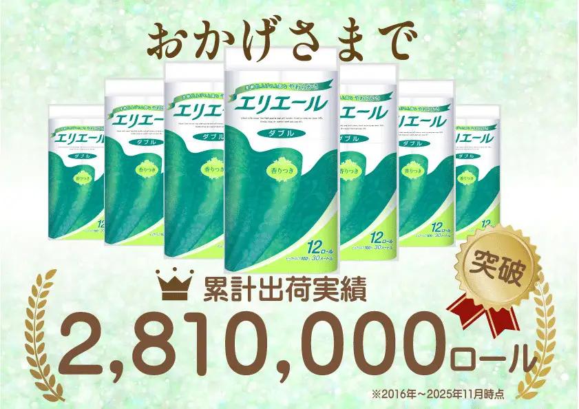 【2回お届け 計144ロール】エリエール トイレットティシュー ダブル 30m 12R 6パック 計72ロール トイレ 消耗品 トイレットペーパー まとめ買い 防災 常備品 備蓄品 消耗品 日用品 生