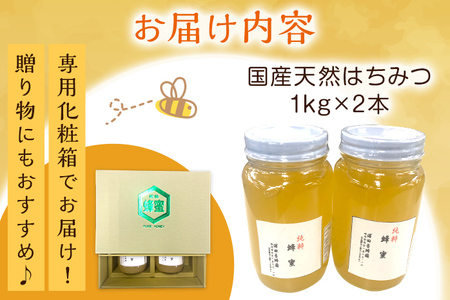 国産はちみつ 2kg 天然はちみつ