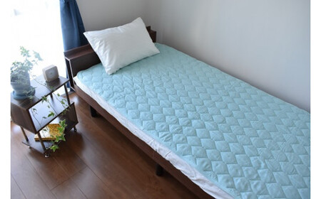 和晒し　ダブルガーゼ敷パット　シングルサイズ_アイボリー【G0122】