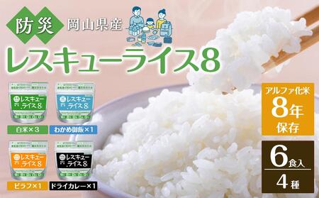 【防災 食】レスキューライス8（エイト） （8年保存アルファ化米）6食入 |  保存食 保存食