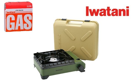 イワタニ カセットフー タフまる オリーブ+カセットガス3P　
