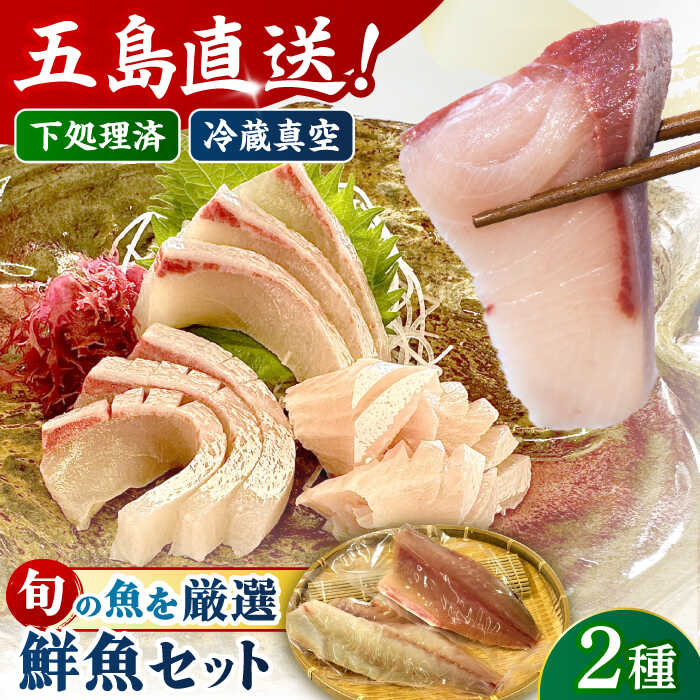 【ふるさと納税】金澤仕立て 鮮魚ボックス 旬の魚2種 五島市/金沢鮮魚[PEP006] 冷蔵 真空パック 新鮮 下処理済み 海鮮 刺身 セット