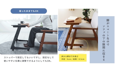 キャスター付き昇降デスク Astle(アストル) インテリア 家具 おしゃれ シンプル 机 テレワーク 在宅 エクリュベージュ