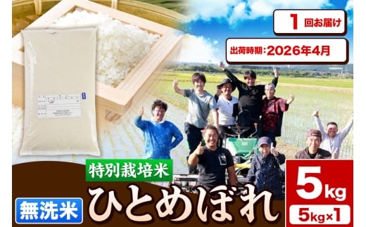 《予約受付》令和7年産【無洗米】特別栽培米 ひとめぼれ 5kg 秋田県産【2026年4月出荷】お米 米 こめ