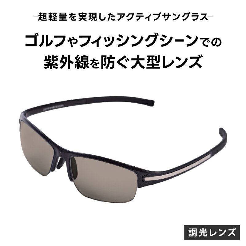 【ふるさと納税】超軽量を実現したアクティブサングラス　DDG/001 調光（CA-GR-S-SG）[O-14210] /サングラス 軽量 軽い フレーム スポーツ チタン レンズ ファッション メガネ めがね 眼鏡 福井県鯖江市