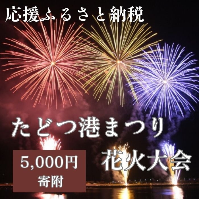 
            【返礼品なし】たどつ港まつり花火大会 応援ふるさと納税【L-61】
          