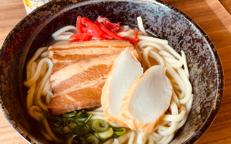 沖縄そば (豚三枚肉) 4食セット おきなわそば お土産 取り寄せグルメ ギフト おすすめ 沖縄市 / だるまそば[BCAO003]