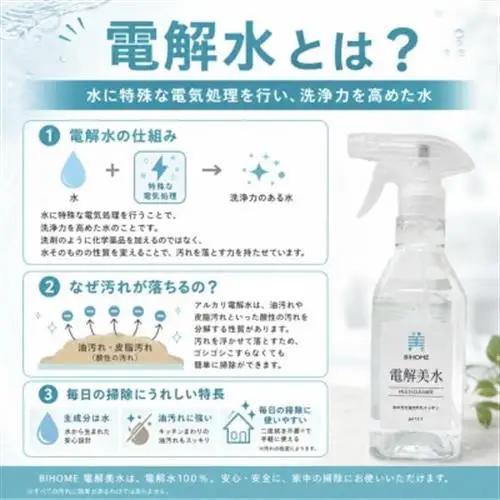 掃除のプロ使用!強アルカリ電解水の力 500mlスプレーボトル【1717736】