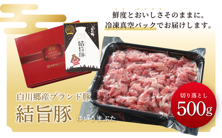結旨豚 切落とし 500g 冷凍真空パック | 肉 お肉 豚肉 国産 切り落とし 切落し 薄切り 訳あり 白川郷 岐阜県 白川村 ブランド豚 人気 おすすめ ギフト 6000円 飛騨高山ミート [MS