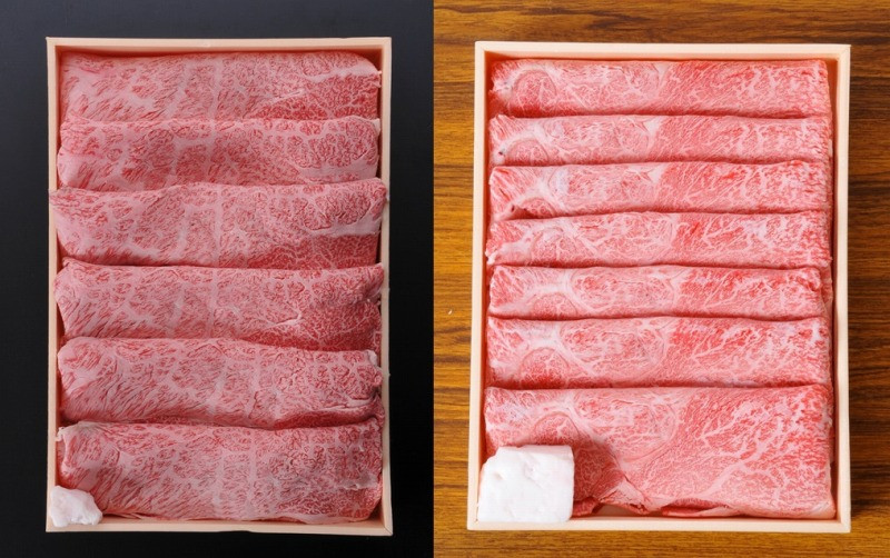 
鹿児島県産黒毛和牛肩ロース900g・肩肉すき焼き700gセット
