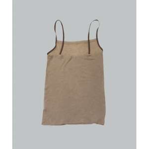 【洗える/柔らかマシュマロ素材/草木染め】キャミソール　ログウッドブラウン【1694986】