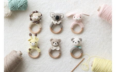 HOPPL（ホップル）手編みamimals（アミマルズ） ガラガラ Bear