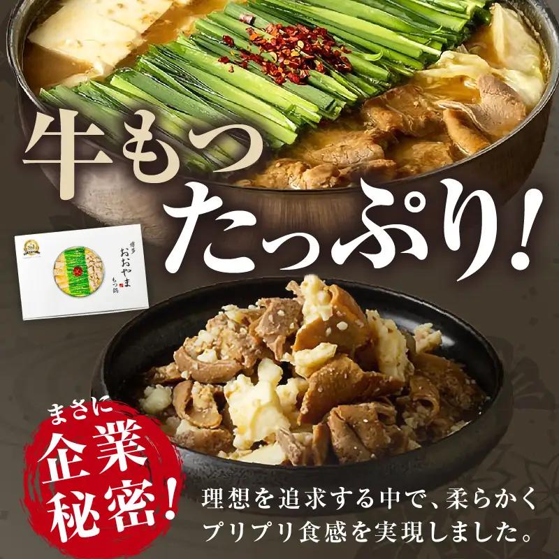 博多もつ鍋 おおやまレトルトもつ鍋(濃旨みそ味・2人前×2箱)【A5-536】