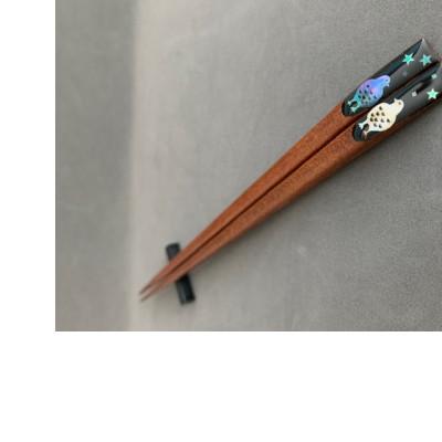 ふるさと納税 高岡市 【高岡漆器】螺鈿箸　雷鳥　木箱入り |  | 02