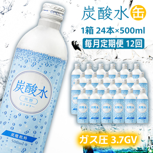 炭酸水 定期便 毎月 12回 500ml×24本 ソーダ