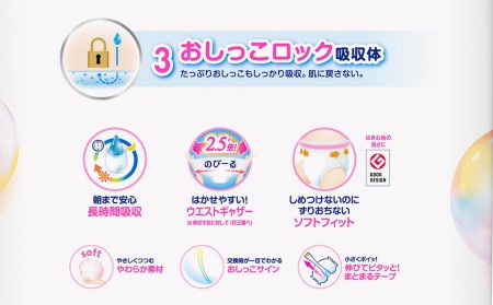 ［全2回定期便］ メリーズ ずっと肌さらエアスルー 【パンツタイプ】　ビッグサイズ（38枚入り）×3パック ｜オムツ  紙おむつ ベビー用品