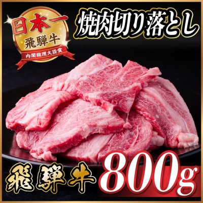 飛騨牛 焼肉切り落とし 約800g(約400g×2)タレ付き 訳あり【冷蔵便】カルビ・ロースなど【配送不可地域：離島】【1543571】