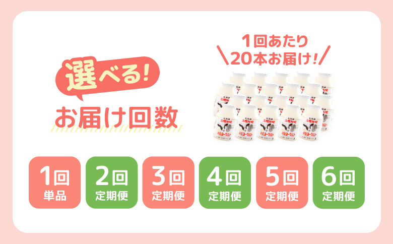 【定期便：全２回】ニセコ高橋牧場ミルク工房 のむヨーグルト（小）20本Cセット【03121】 定期便(２回配送)