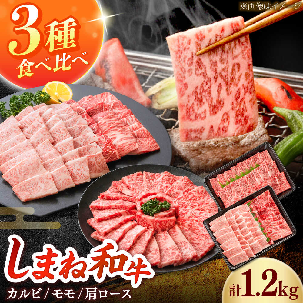 【ふるさと納税】しまね和牛 3種の焼肉セット（カルビ400g/モモ400g/肩ロース400g）和牛 牛肉 赤身 焼肉 セット / 島根県雲南市 / フジキコーポーレーション株式会社[AIEA008]