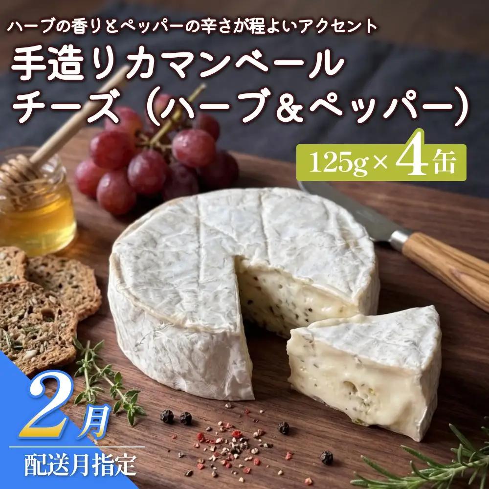カマンベールチーズ（ハーブ＆ペッパー） 4個 缶タイプ チーズ工房角谷【2月配送】