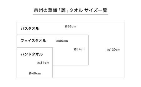 【ふわふわの肌ざわり】ハンドタオル2枚・バスタオル2枚　泉州の華織「麗」（ 009_5012）
