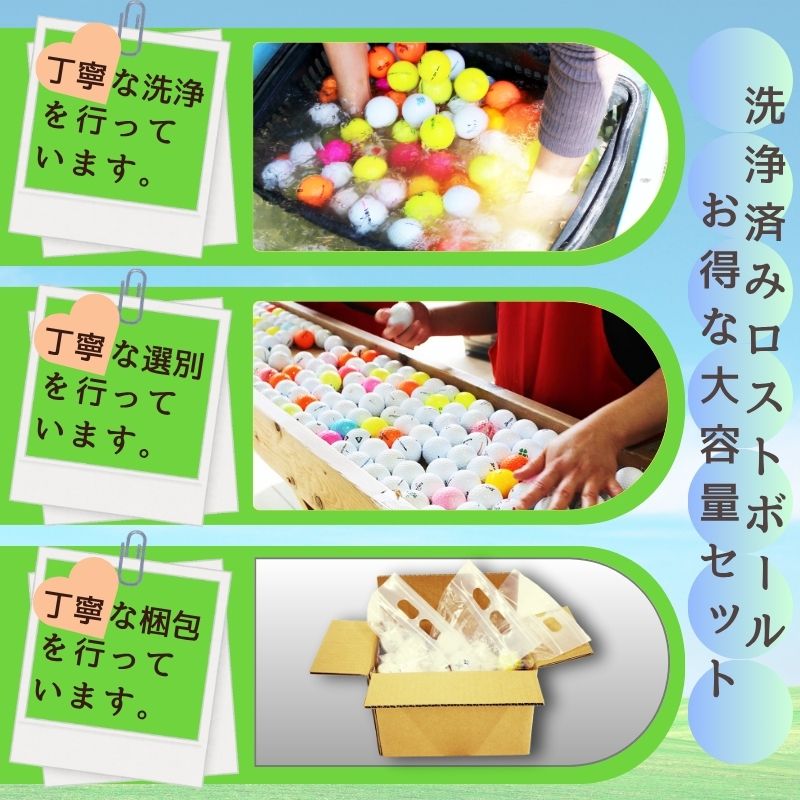 【注目返礼品・大容量60球】洗浄済み ロストボールセット 20球×3袋｜中古 ゴルフボール 練習用 球数重視 傷あり マーカー混在 安価で練習したい方におすすめ 送料無料 ゴルフ初心者 ゴルフボール 