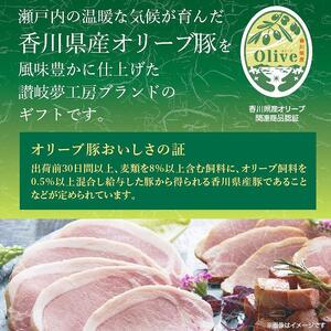 坂出市 限定 香川県産 オリーブ豚 使用 ハム 3種 （ロースハム & ボンレスハム & ポークローフ） セット 食品 ハム 豚肉 豚ロース 豚もも ミートローフ 国内製造 オリーブ 豚 香川 四国 
