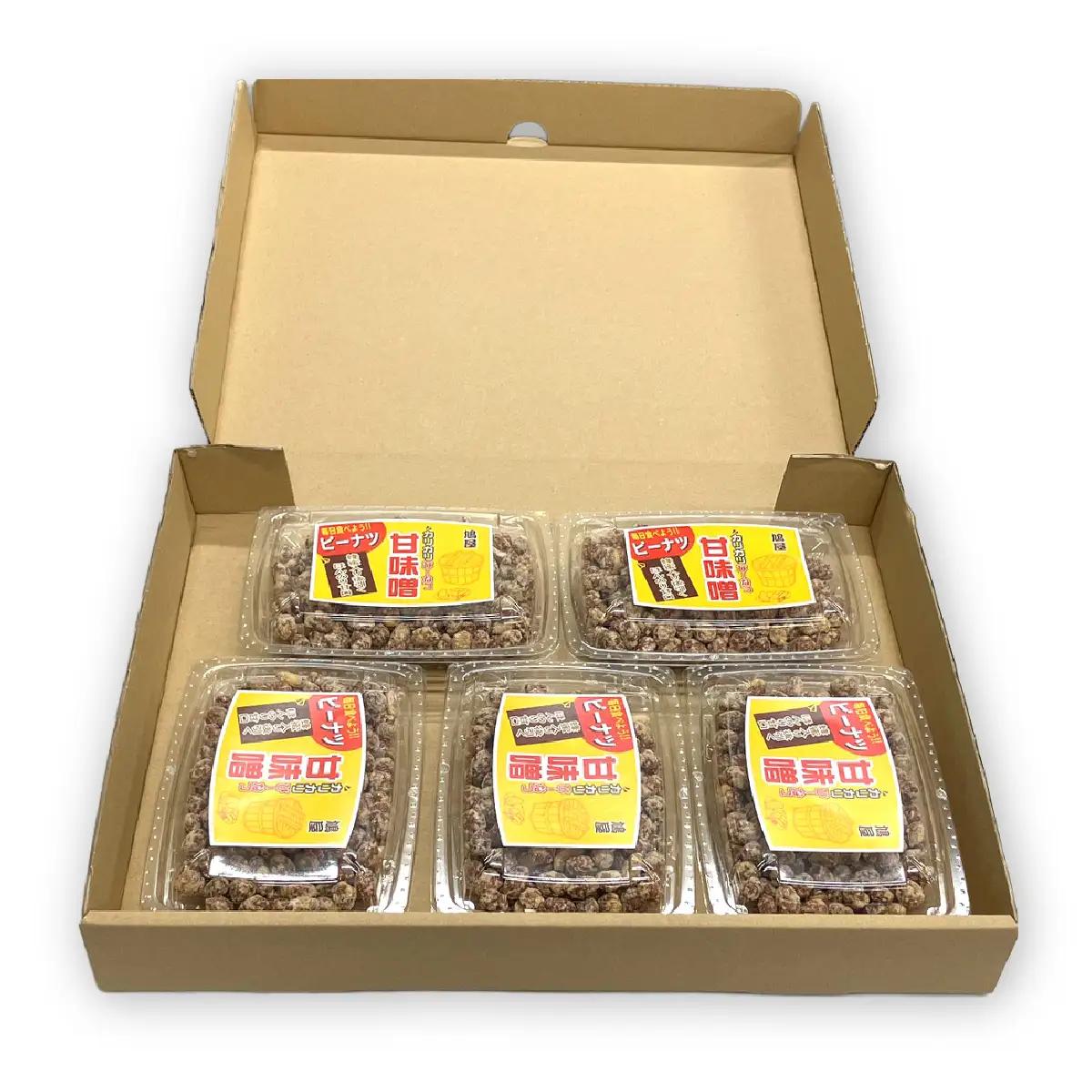 ピーナッツ カリカリぴーなつ 甘味噌 180g×5個 | ピーナッツ ピーナツ 落花生  鳩屋