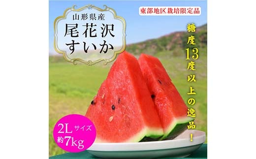 
            《2025年産先行受付》山形県産【尾花沢すいか・東部限定】 2L 約7kg  スイカ すいか 西瓜 デザート フルーツ 果物 くだもの 果実 食品 山形県 FSY-0012
          