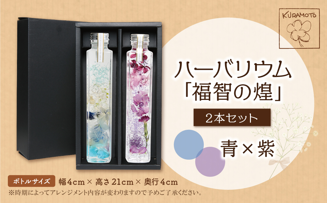 ﾊｰﾊﾞﾘｳﾑ2本セット「福智の煌」　【青×紫】