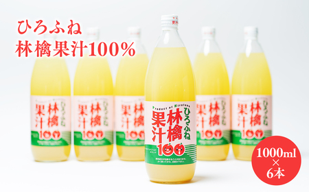 青森県産りんごジュース 1L×6本 広船アップルクラブ[hi-0004-001]