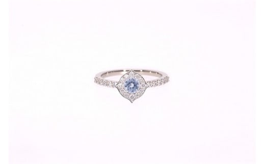 【ふるさと納税】 Pt999 プラチナ ブルー 非加熱 サファイアダイヤモンド リング AQ-178 SJ-91