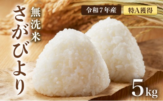 [令和7年産] 特A評価 さがびより 無洗米 5kg