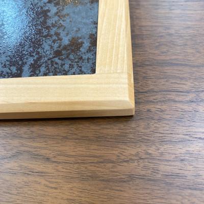 ふるさと納税 藤枝市 工房仕立て セラミックプレート(ネロ・ビーチ無垢材)|インテリア雑貨・小物置きにも |  | 02