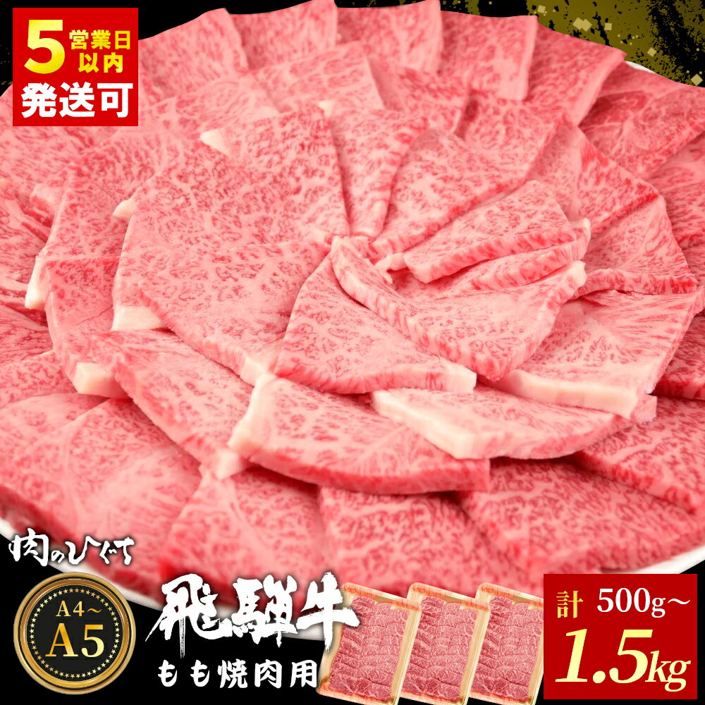 【ふるさと納税】 飛騨牛 もも 焼肉用 500g～1.5kg A5 A4 国産 牛 冷凍 和牛 牛肉 もも肉 モモ 焼き肉 やきにく 赤身 ギフト 贈答 おすすめ BBQ バーベキュー キャンプ にく お肉 肉 東白川村 岐阜 飛騨 霜降り 肉のひぐち