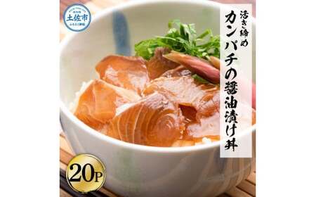 【訳あり】活き締めカンパチの醤油漬け丼 20袋セット 高知県土佐市 【企業組合　宇佐もん工房】 [BQAB035]