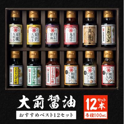 ふるさと納税 安芸高田市 大前醤油おすすめベスト12 100ml×12本 セット 調味料 ギフト[No5895-0554]