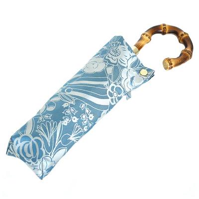 ふるさと納税 富士河口湖町 槙田商店【晴雨兼用 折りたたみ傘】kirie 更紗:レイクブルー