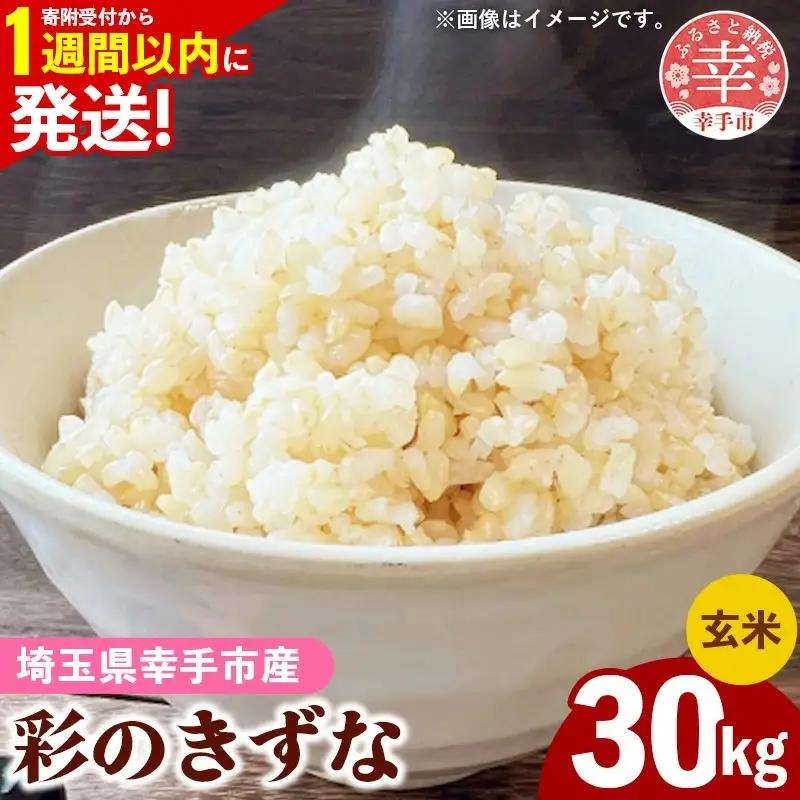 令和7年産【彩のきずな】玄米30kg 色彩選別済 Brown Rice - お米 ごはん