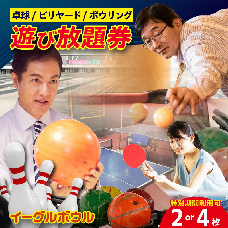 【ふるさと納税】【年内発送最終受付：12/25】卓球 ・ ビリヤード ・ ボウリング　（レンタルシューズ付）遊び放題券【 特別期間利用可 】レジャー 遊び お出かけ スポーツ 運動 愛知県 知立市 利用券 ボウリング 利用券 チケット 家族でお出かけ 友だちと遊ぶ 送料無料