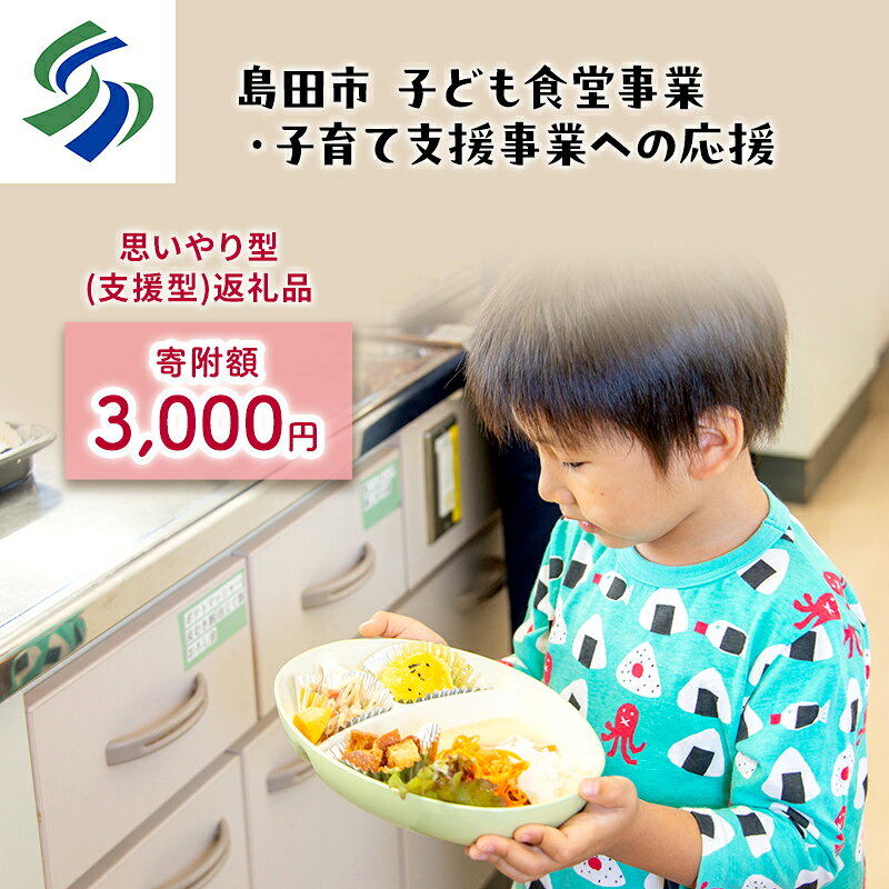 【ふるさと納税】返礼品なし 【思いやり型(協賛型)返礼品】島田市 3000円 子ども食堂事業・子育て支援事業への応援 応援金 子育て支援 支援事業 児童福祉 地域貢献 静岡県島田市